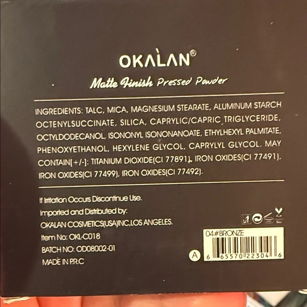 Okalan Matte Finish Pressed Powder - Tan